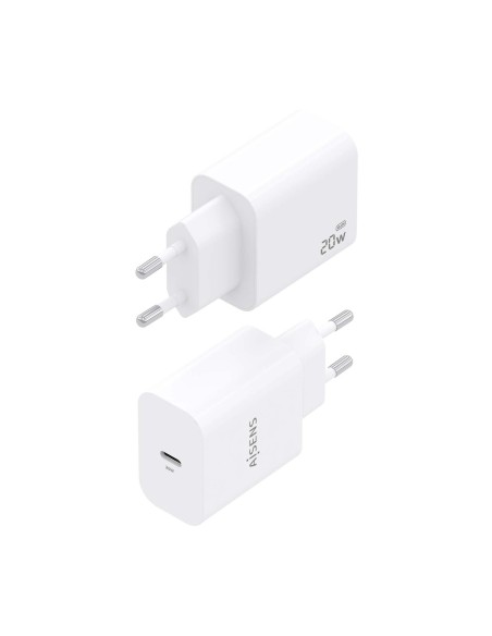 CARGADOR AISENS GAN 20W 1XUSB-C PD3.0 BLANCO