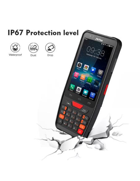 TPV PDA AVPOS DC45 4 OCTACORE 4GB 64GB WIFI BT NFC 4G 2D 3500MAH AVP-DC45