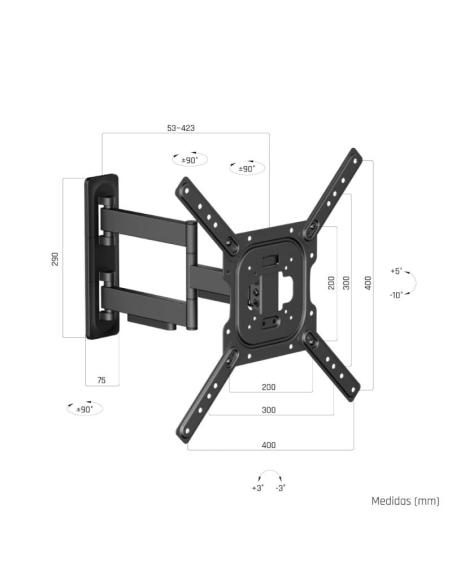 iggual SPTV09-L Soporte TV 23"-65" 35kg pared Full