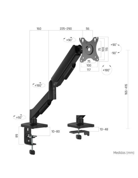 iggual SPMP01-A Soporte pinza 1 monitor 17-32" pro