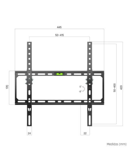 iggual SPTV15-L Soporte TV 21"-75" 45kg pared Tilt