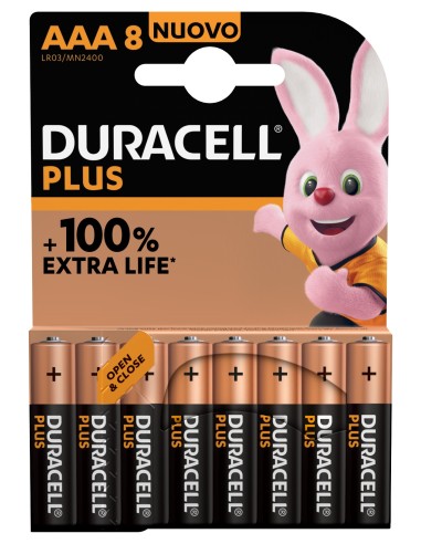 Duracell Plus Power Pila Alcalina AAA LR03 Pack 8
