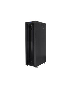 RACK CABINET 19" FREE-STANDING 42U/600X1200 (FLAT PACK) WITH GLASS DOOR LCD BLACK