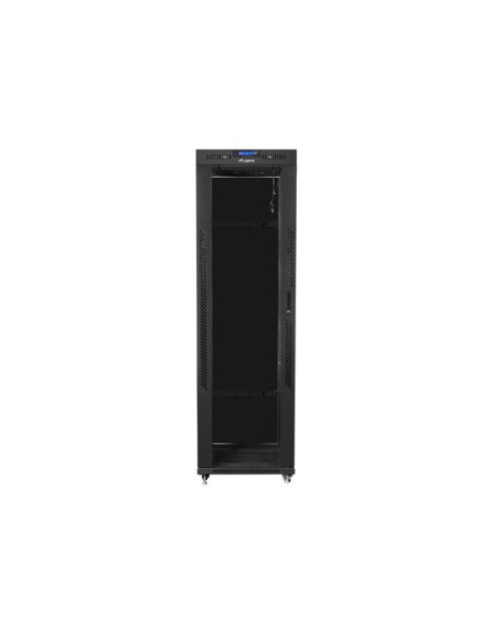 ARMARIO LANBERG RACK 19" 42U 600X1200 FLAT PACK NEGRO PUERTA CRISTAL CON LCD