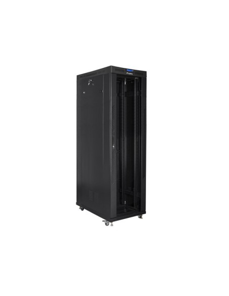 ARMARIO LANBERG RACK 19" 42U 600X1200 FLAT PACK NEGRO PUERTA CRISTAL CON LCD