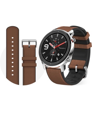 Amazfit GTR 47mm 3,53 cm (1.39") AMOLED Marrón, Acero inoxidable GPS (satélite)