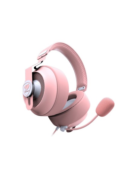AURICULAR COUGAR PHONTUM S PINK STEREO GRAPHENE MIC 9.7M FABRIC SMALL EAR PADS