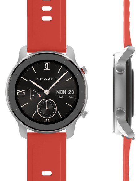 Amazfit GTR 42 3,05 cm (1.2") 42 mm AMOLED Negro, Plata GPS (satélite)