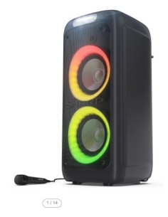 SHARP PS 949 FUNCIÓN KARAOKE MICROFONO INCLUIDO C ON TWS BLUETOOTH UEBX2 2X6,33MM LUCES MULTICOLOR Y ESTROBOSCÓPICA POTENCIA 132