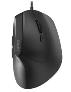 Nilox Ratón Vertical 3600 DPI, 6 botones, negro