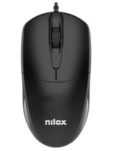 RATÓN USB CON CABLE, NEGRO - NILOX