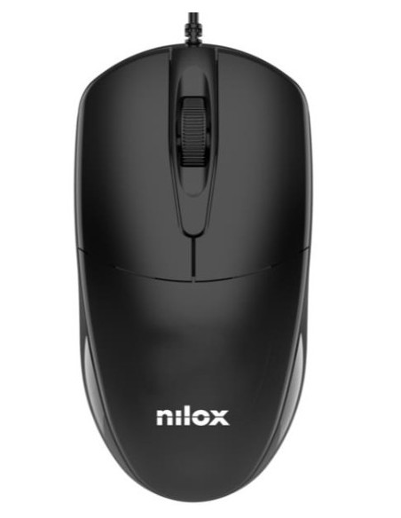 RATÓN USB CON CABLE, NEGRO - NILOX