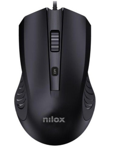 RATÓN USB CON CABLE, NEGRO - NILOX
