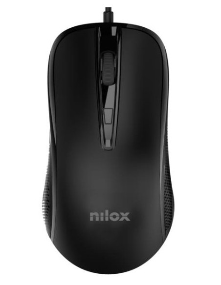 RATÓN USB CON CABLE, NEGRO - NILOX