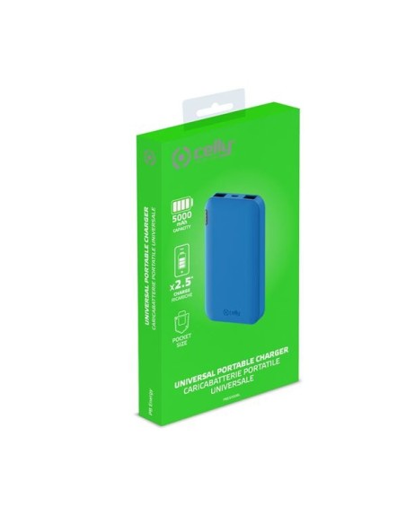 POWERBANK 5000 MAH 2USB 2,1A AZUL