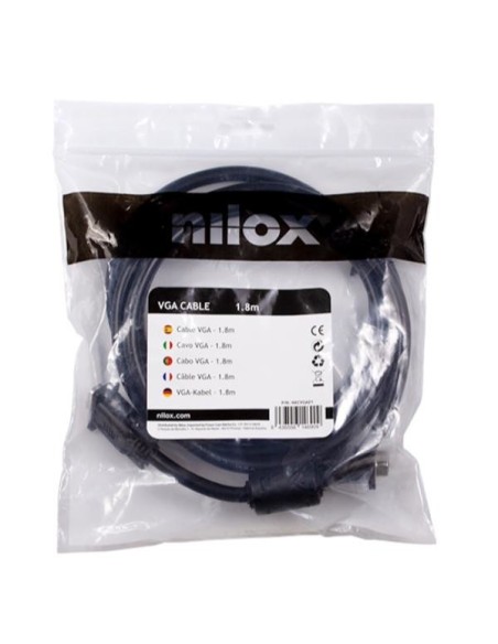 Nilox Cable VGA de - 1.8 metros