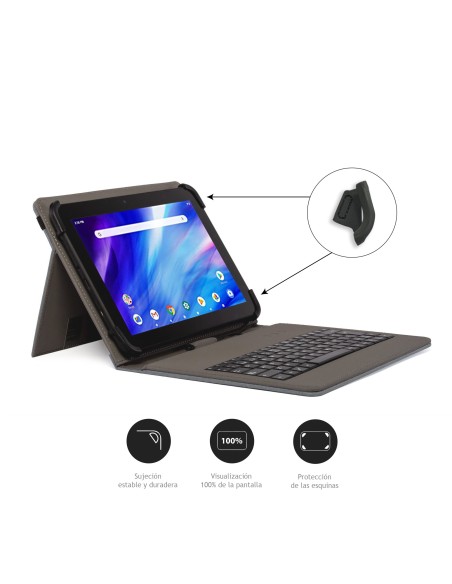 Nilox FUNDA TECLADO USB 10.1" MARRÓN