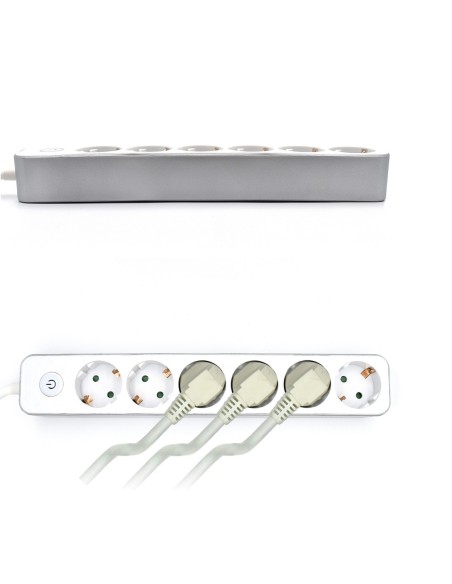 Welly Regleta 6 salidas schuko 16a con interruptor