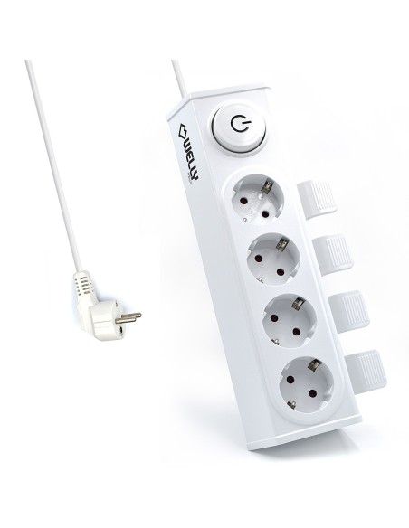 Welly Enjoy IT Regleta WY13160 4 salidas Schuko 16A con Booster Switch