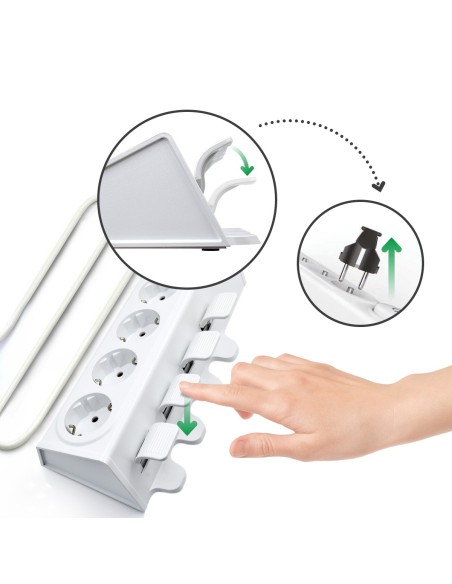 Welly Enjoy IT Regleta WY13160 4 salidas Schuko 16A con Booster Switch