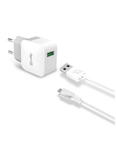 Celly TCUSBMICRO cargador de dispositivo móvil Blanco Interior