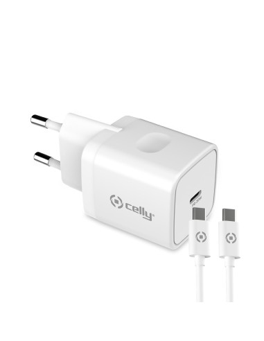 Celly TC1C20WTYPECWH cargador de dispositivo móvil Blanco Interior