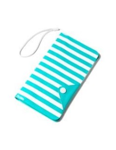 Celly SPLASHWALLETTF funda para teléfono móvil 14,5 cm (5.7") Funda cartera Turquesa, Blanco