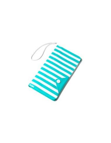 Celly SPLASHWALLETTF funda para teléfono móvil 14,5 cm (5.7") Funda cartera Turquesa, Blanco