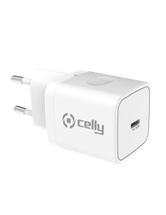 Celly TC1USBC30WWH cargador de dispositivo móvil Smartphone, Reloj inteligente, Tableta Blanco Corriente alterna Interior