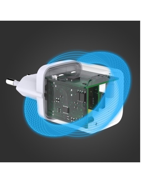 Celly TC1USBC30WWH cargador de dispositivo móvil Smartphone, Reloj inteligente, Tableta Blanco Corriente alterna Interior