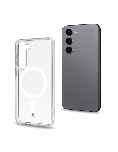 Celly GELSKINMAG1032 funda para teléfono móvil 15,5 cm (6.1") Transparente, Blanco