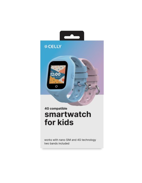 Celly KIDSWATCH4G Relojes inteligentes y deportivos 3,56 cm (1.4") Digital Pantalla táctil 4G Negro GPS (satélite)