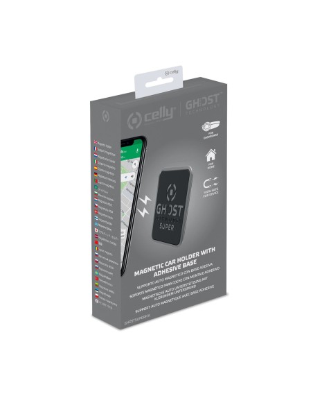 Celly GHOSTSUPERFIX soporte Soporte pasivo Teléfono móvil smartphone Negro