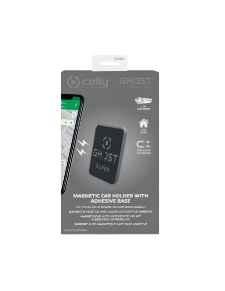 Celly GHOSTSUPERFIX soporte Soporte pasivo Teléfono móvil smartphone Negro
