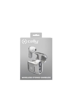 Celly SHEER Auriculares True Wireless Stereo (TWS) Dentro de oído Llamadas Música Transparente, Blanco