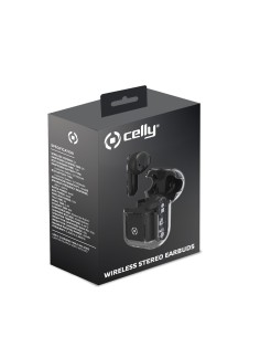 Celly SHEER Auriculares True Wireless Stereo (TWS) Dentro de oído Llamadas Música Negro, Transparente