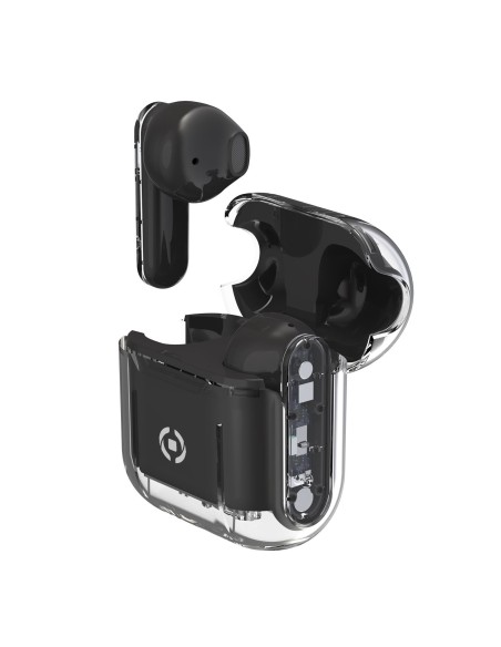 Celly SHEER Auriculares True Wireless Stereo (TWS) Dentro de oído Llamadas Música Negro, Transparente