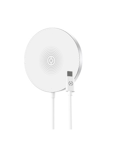 Celly MAGCHARGE cargador de dispositivo móvil Plata, Blanco Interior