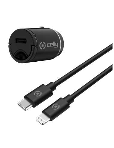 Celly CCMINILIGHT cargador de dispositivo móvil Smartphone Negro Encendedor de cigarrillos Auto