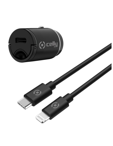 Celly CCMINILIGHT cargador de dispositivo móvil Smartphone Negro Encendedor de cigarrillos Auto