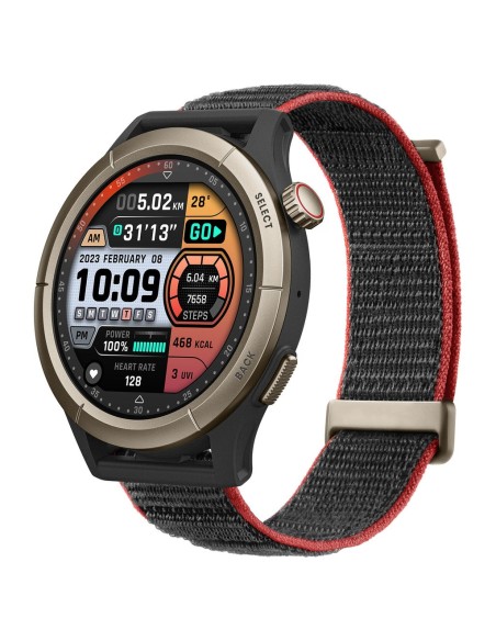 Amazfit Cheetah Pro Reloj Smartwatch Bisel de Aleación de Titanio Run Track Black y Correa de Nailon