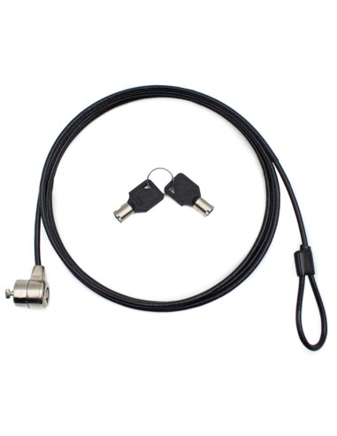 Nilox Cable de Seguridad Doble Llave 1.8 M, Negro