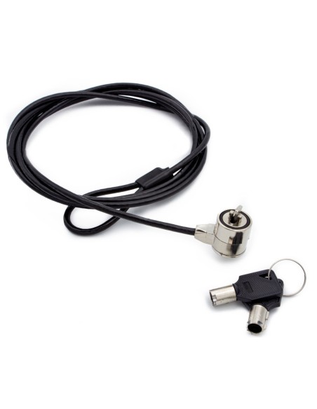 Nilox Cable de Seguridad Doble Llave 1.8 M, Negro