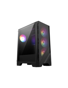 Caja ordenador gaming msi mag forge 121a airflow atx argb cristal templado negro