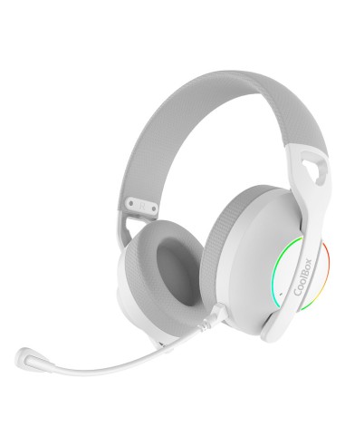 AURICULAR COOLBOX INALAMBRICOS GAMING MULTIDISPOSITIVO MICRO WB01 RGB BLANCO