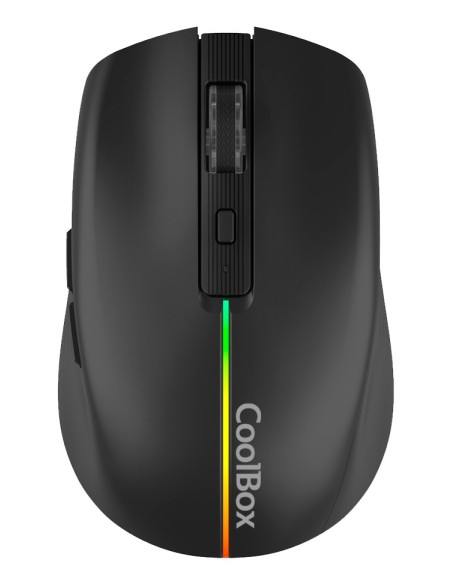 RATON COOLBOX INALAMBRICO GAMING W01 BLACK RECARGABLE RGB TIPO-C USB NEGRO