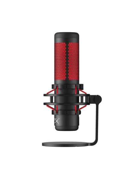 HyperX QuadCast Negro, Rojo Micrófono de superficie para mesa