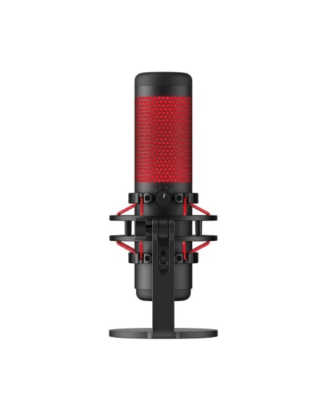 HyperX QuadCast Negro, Rojo Micrófono de superficie para mesa