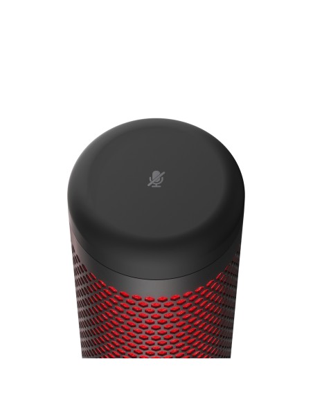 HyperX QuadCast Negro, Rojo Micrófono de superficie para mesa