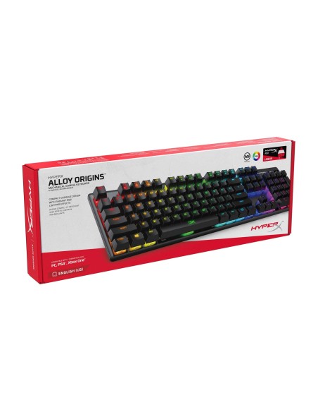 HyperX Alloy Origins teclado USB QWERTY Inglés de EE. UU. Negro